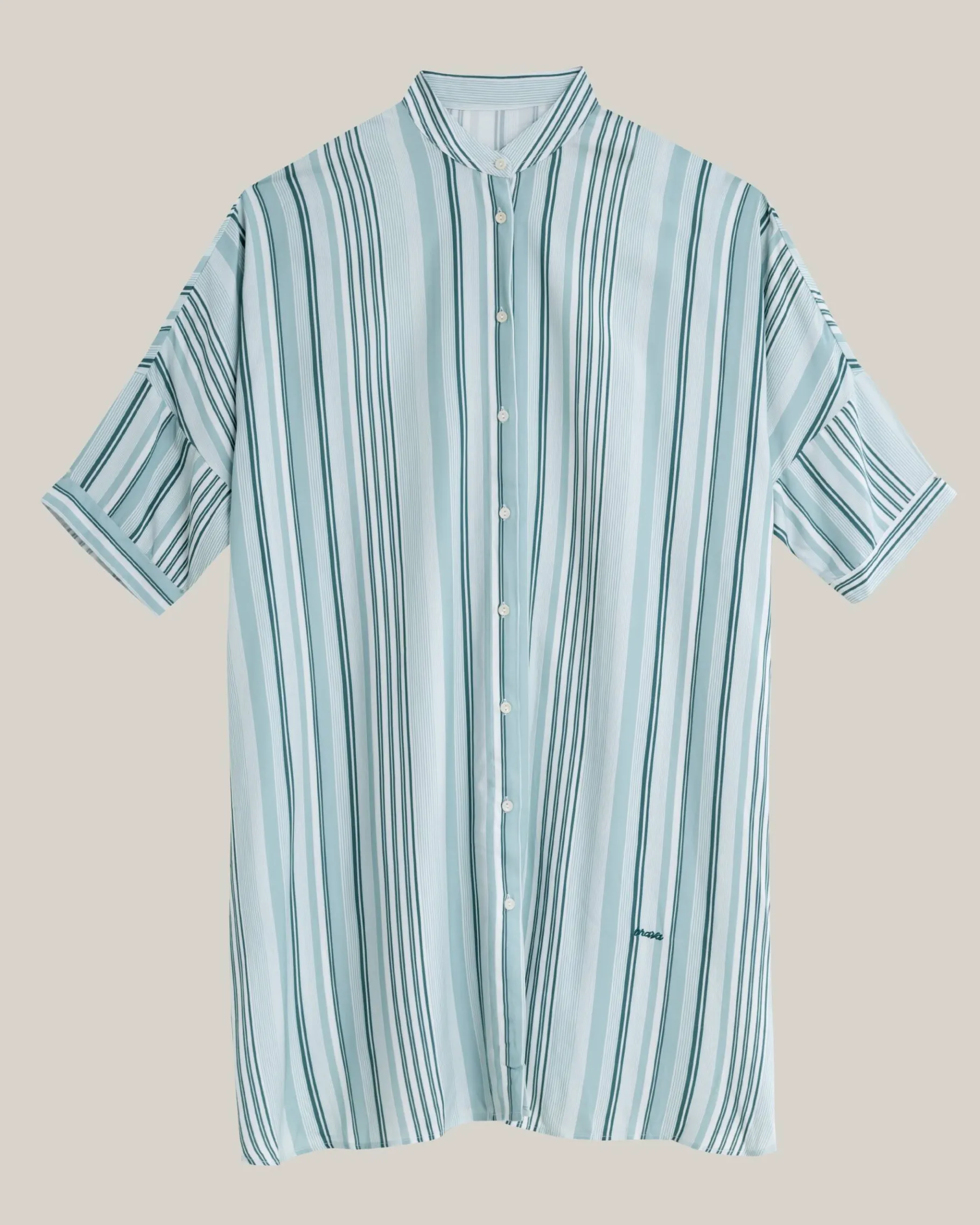 Aqua Promenade Oversized Kleid-Brava Fabrics Best