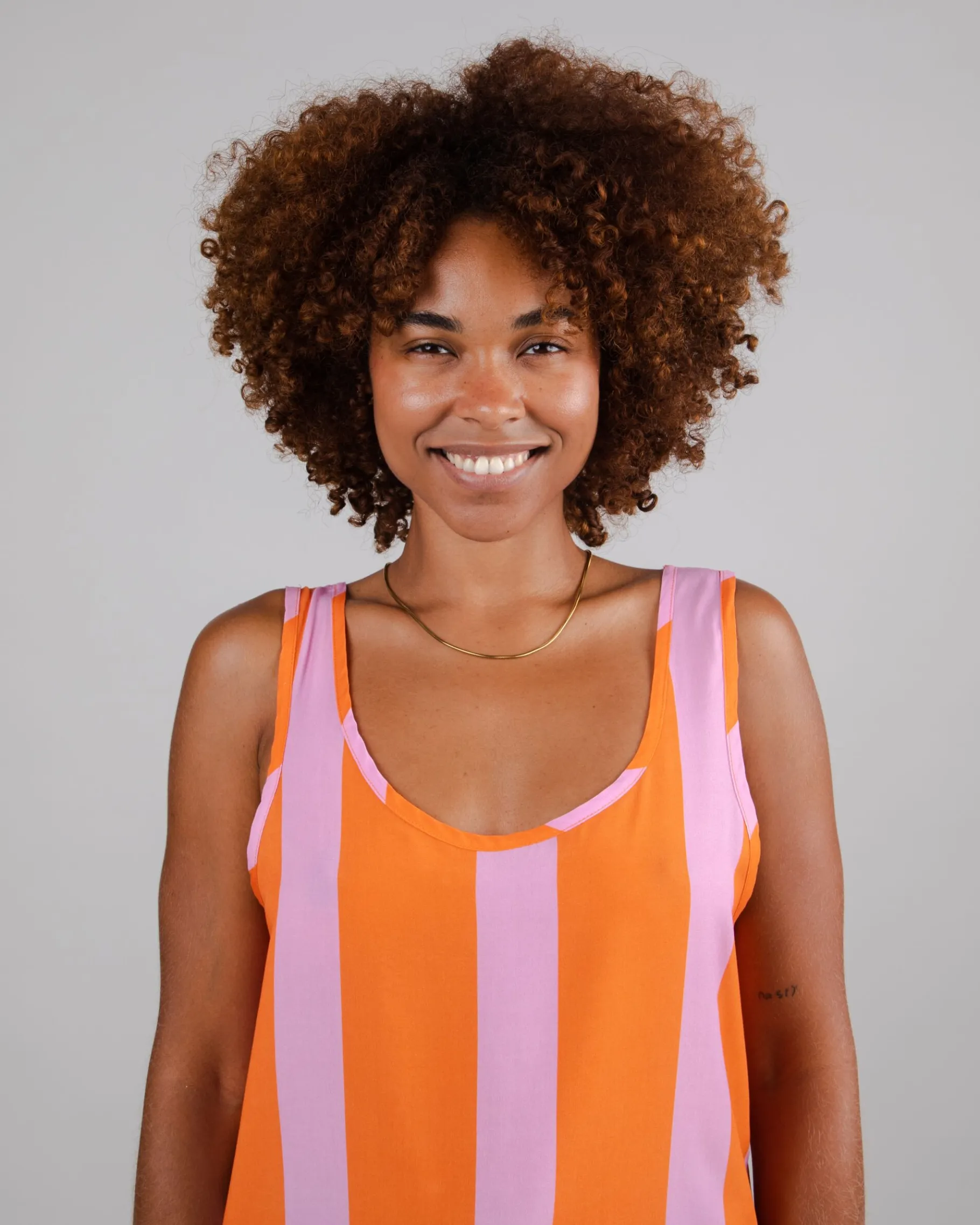 Color Block Tank Top Orange-Brava Fabrics Outlet