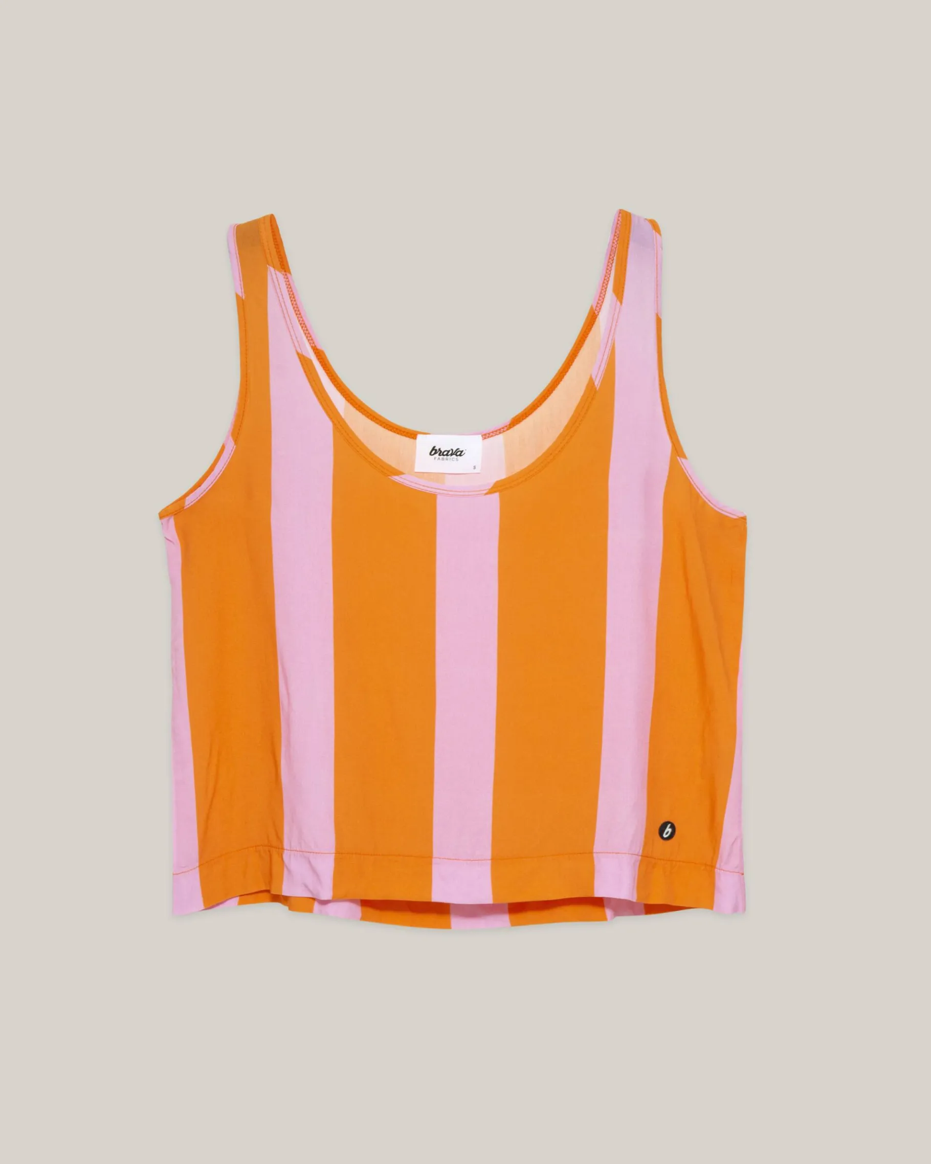 Color Block Tank Top Orange-Brava Fabrics Outlet