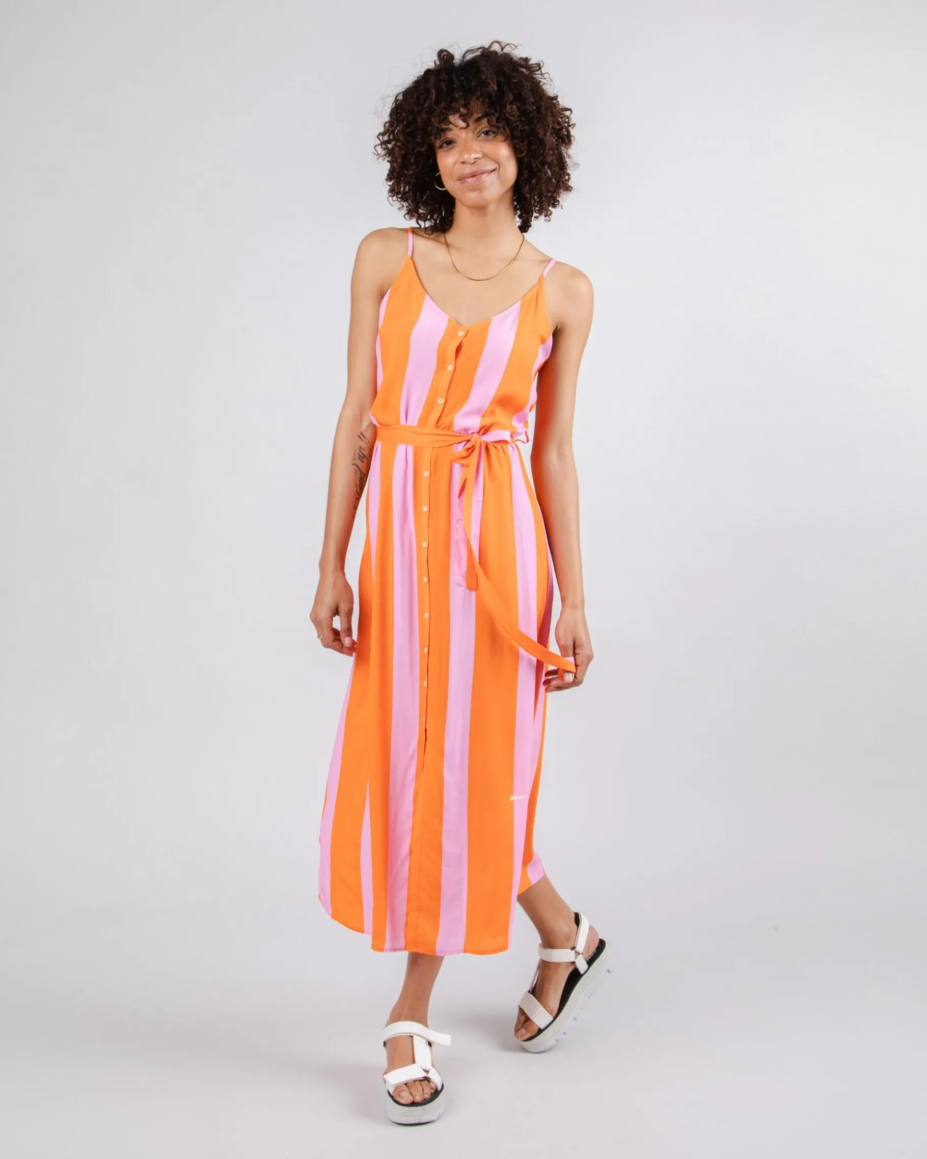 Color Block Trägerkleid Orange-Brava Fabrics Flash Sale