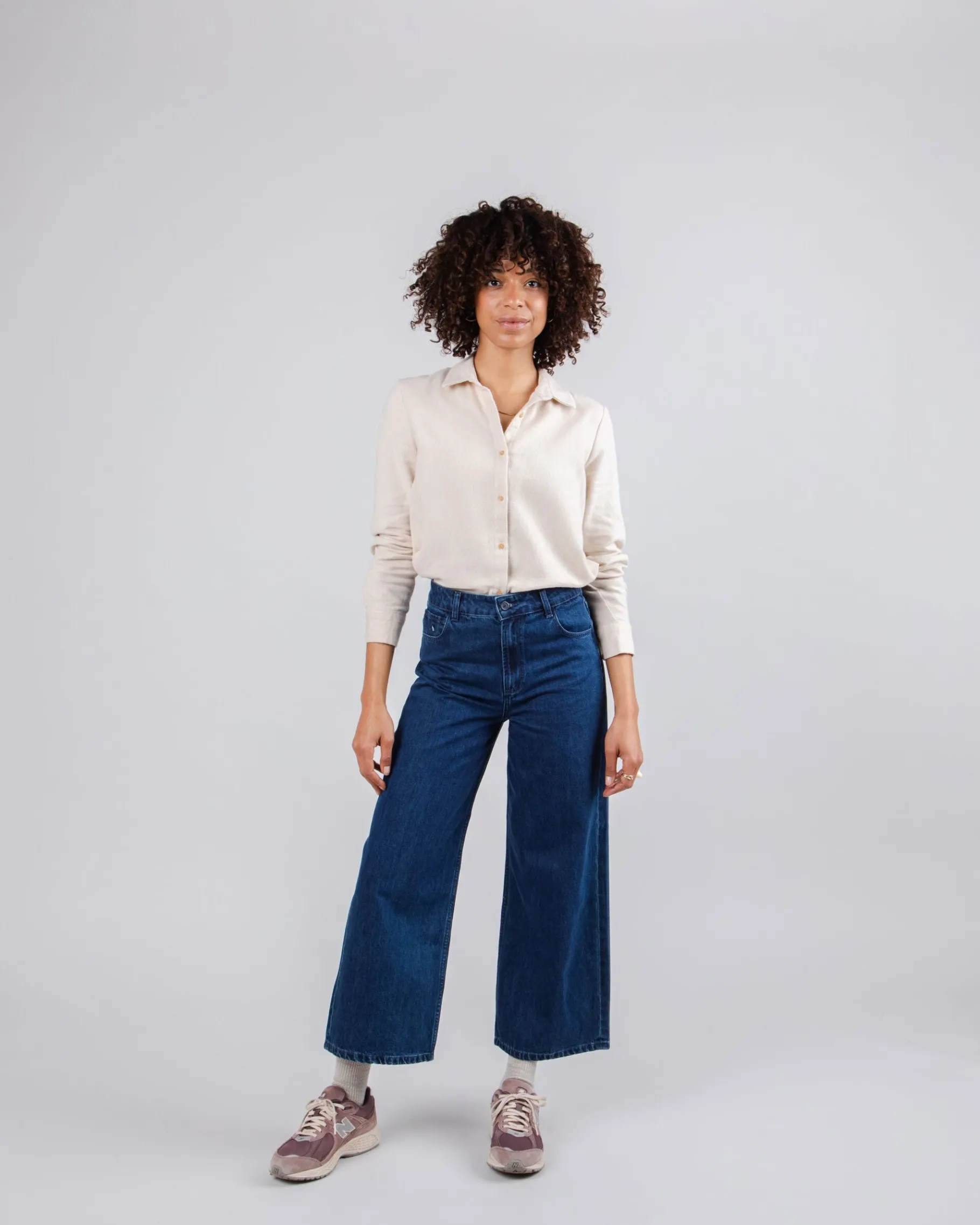 Cosy Flannel Bluse Ecru-Brava Fabrics Outlet