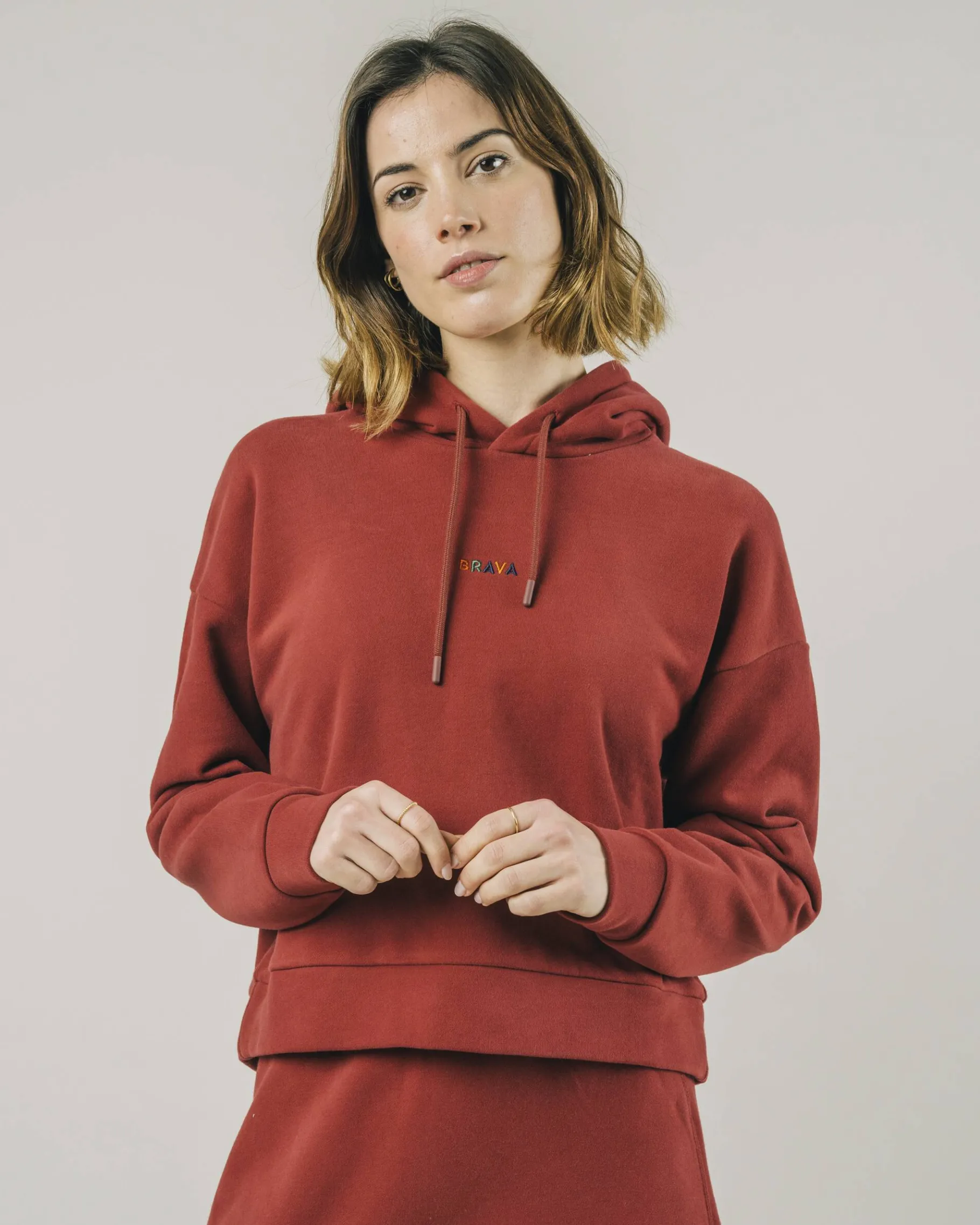 Cropped Hoodie Spice-Brava Fabrics Best Sale