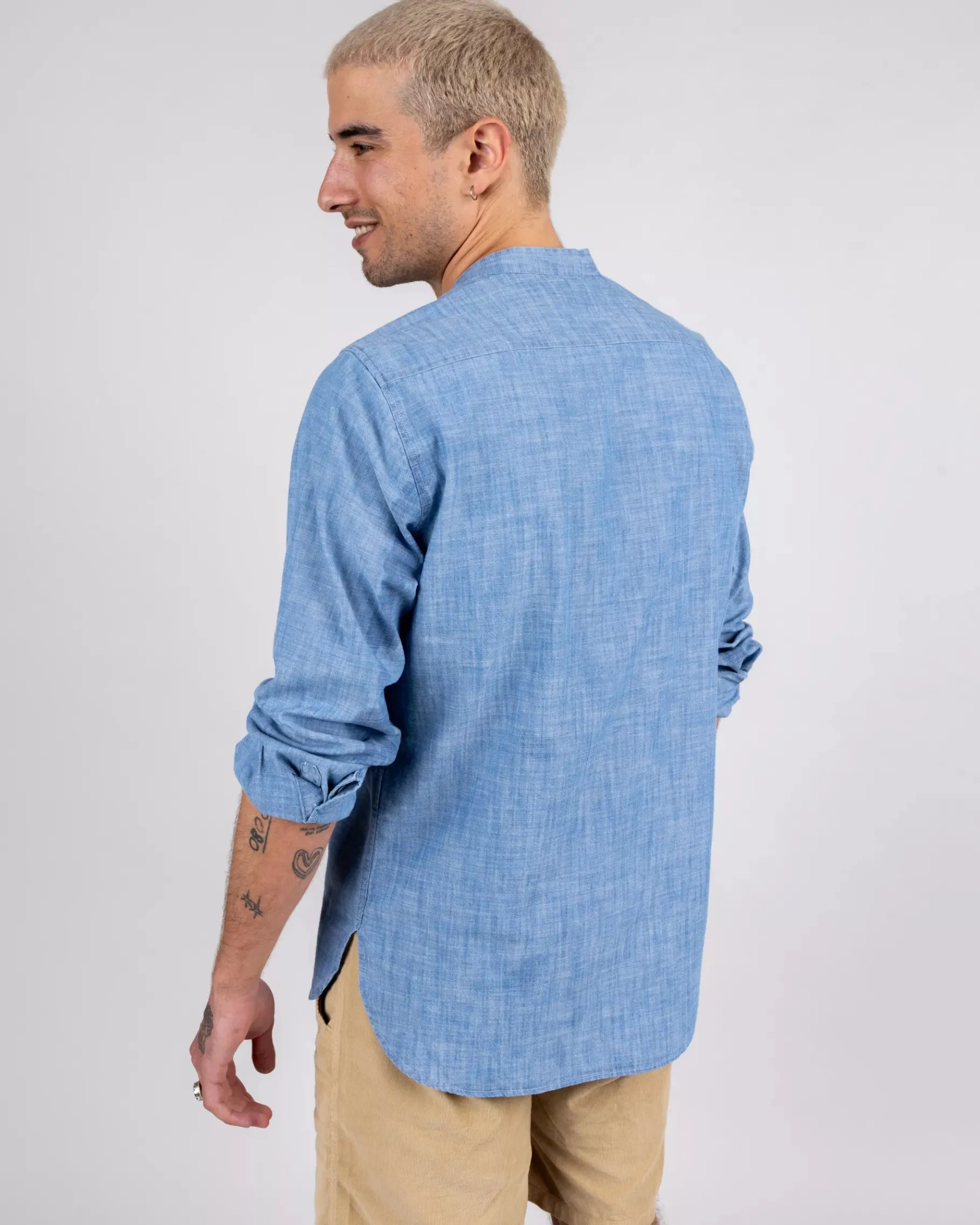 denim_henley_shirt_indigo_3.webp Denim Henley Shirt Indigo-Brava Fabrics Flash Sale