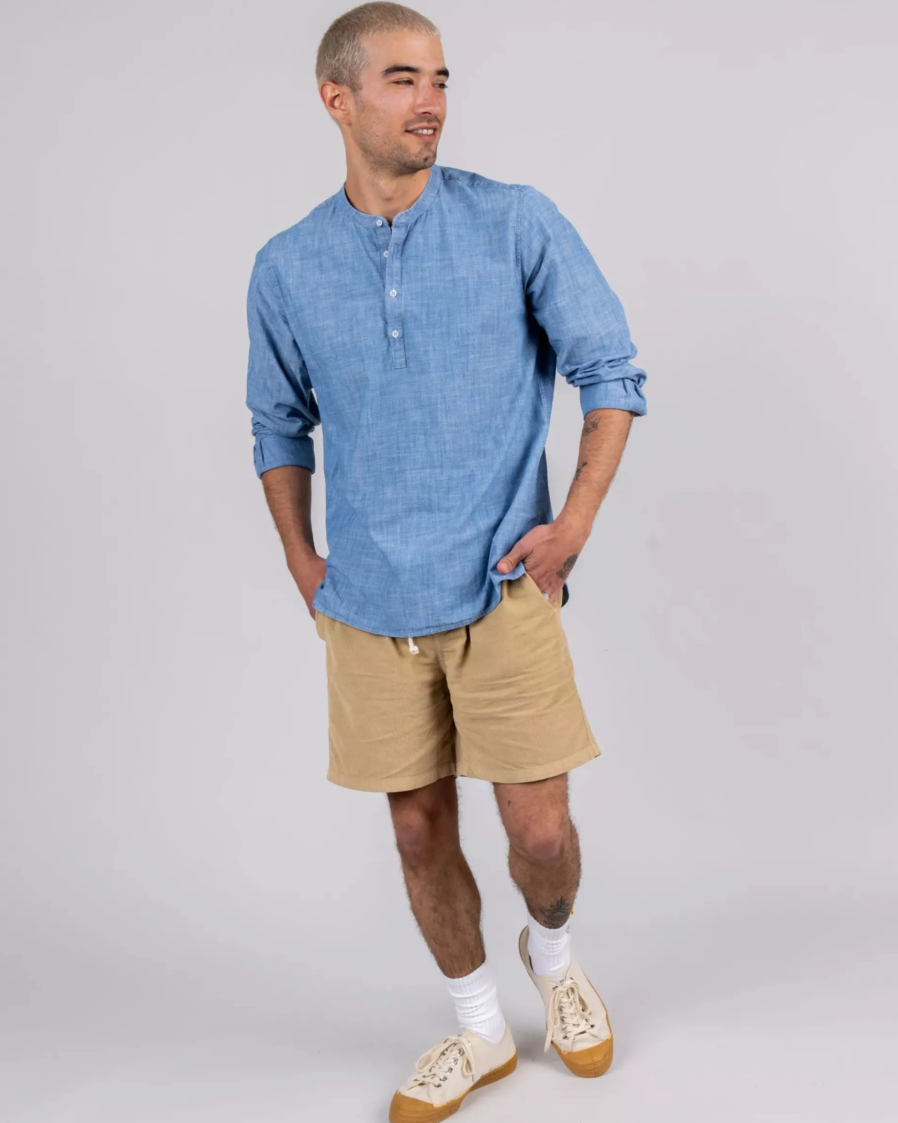 denim_henley_shirt_indigo_4.webp Denim Henley Shirt Indigo-Brava Fabrics Flash Sale