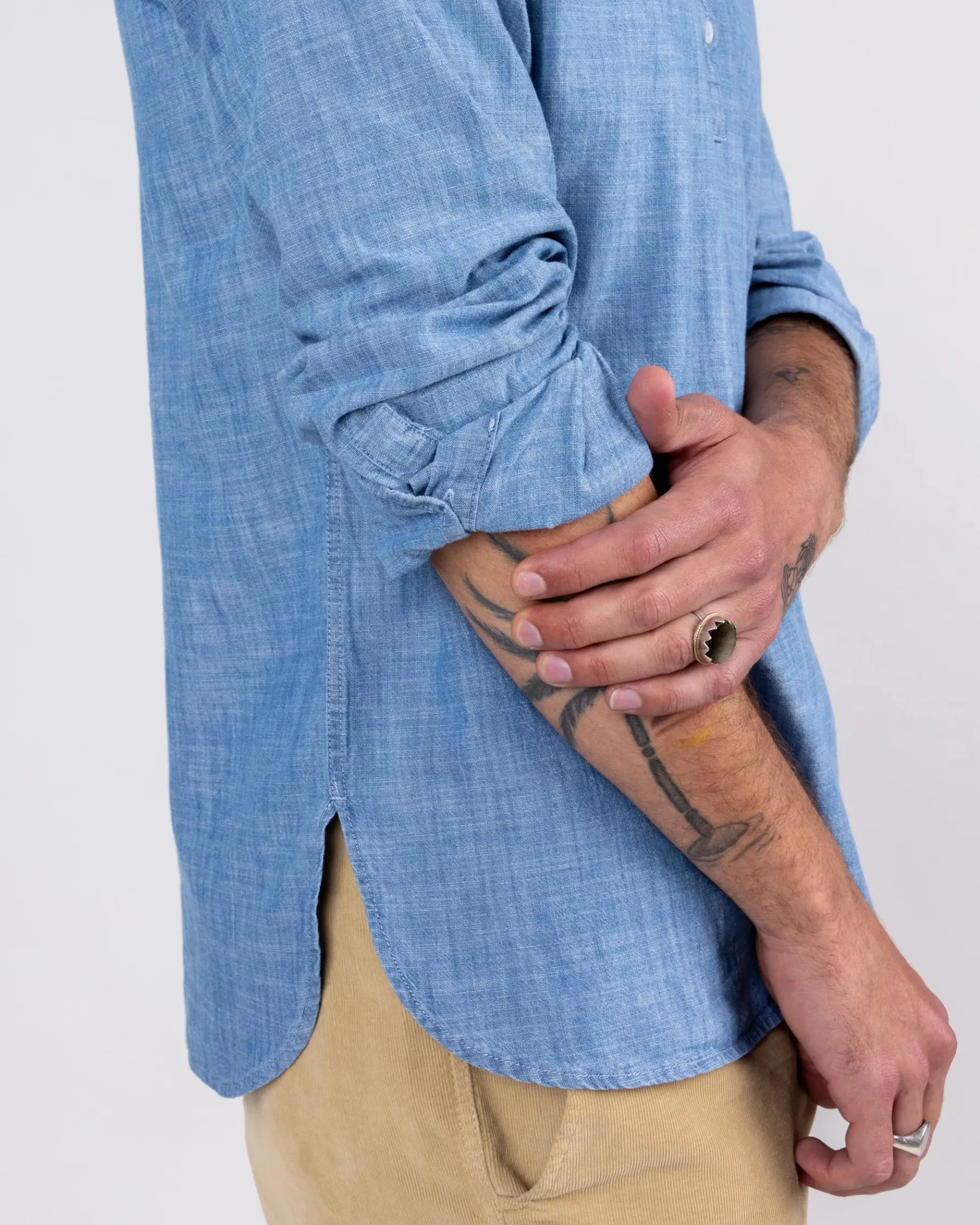 denim_henley_shirt_indigo_5.webp Denim Henley Shirt Indigo-Brava Fabrics Flash Sale