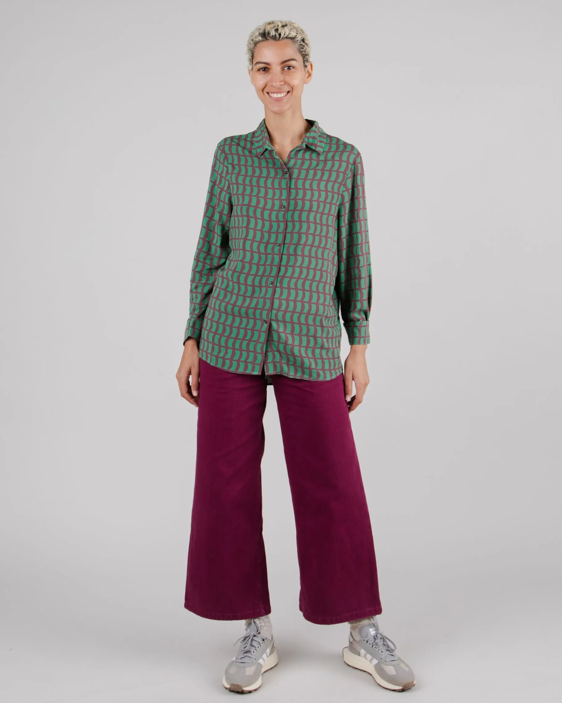 Geo Bluse Green-Brava Fabrics Online