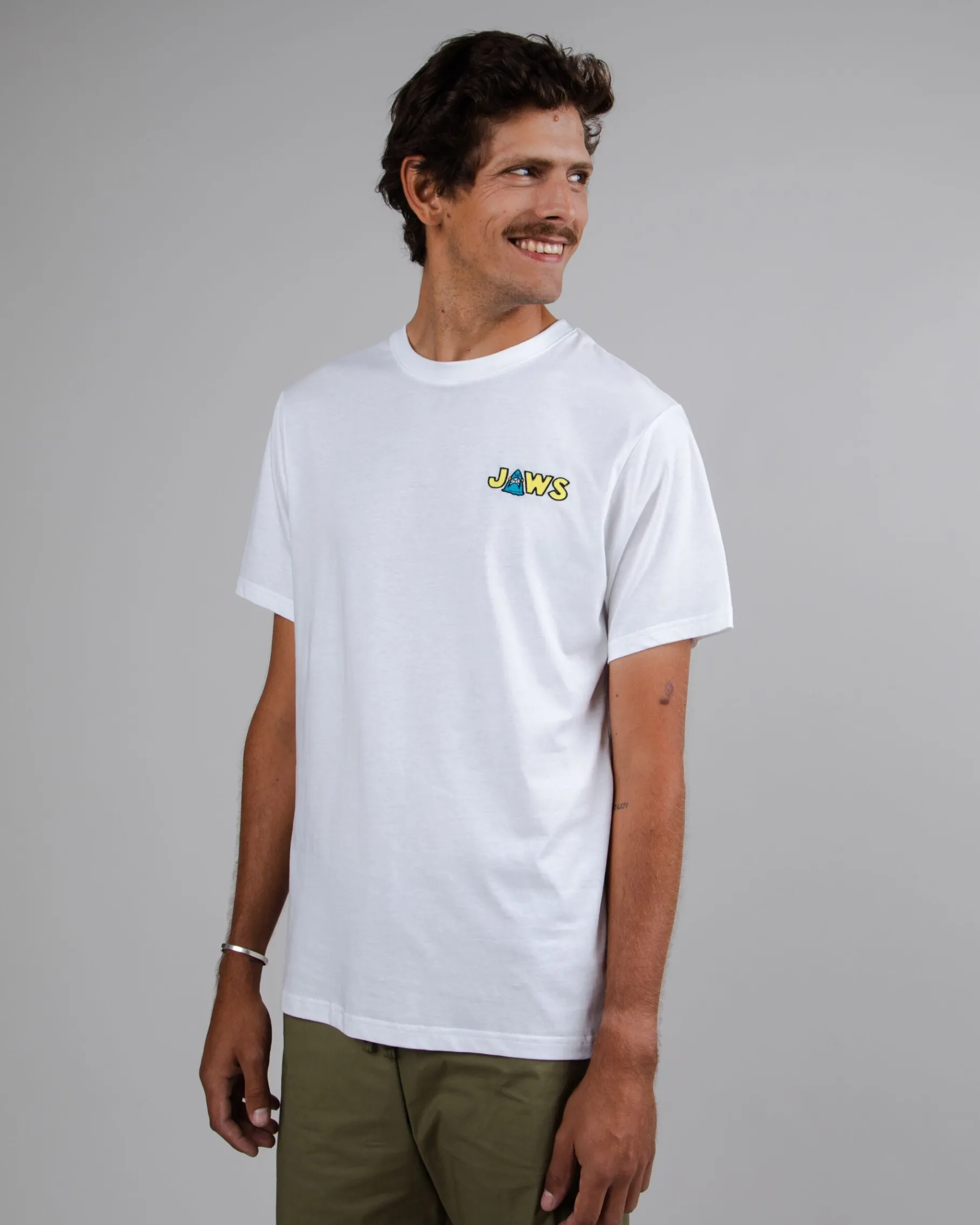 Jaws Unisex T-Shirt Weiß-Brava Fabrics Store