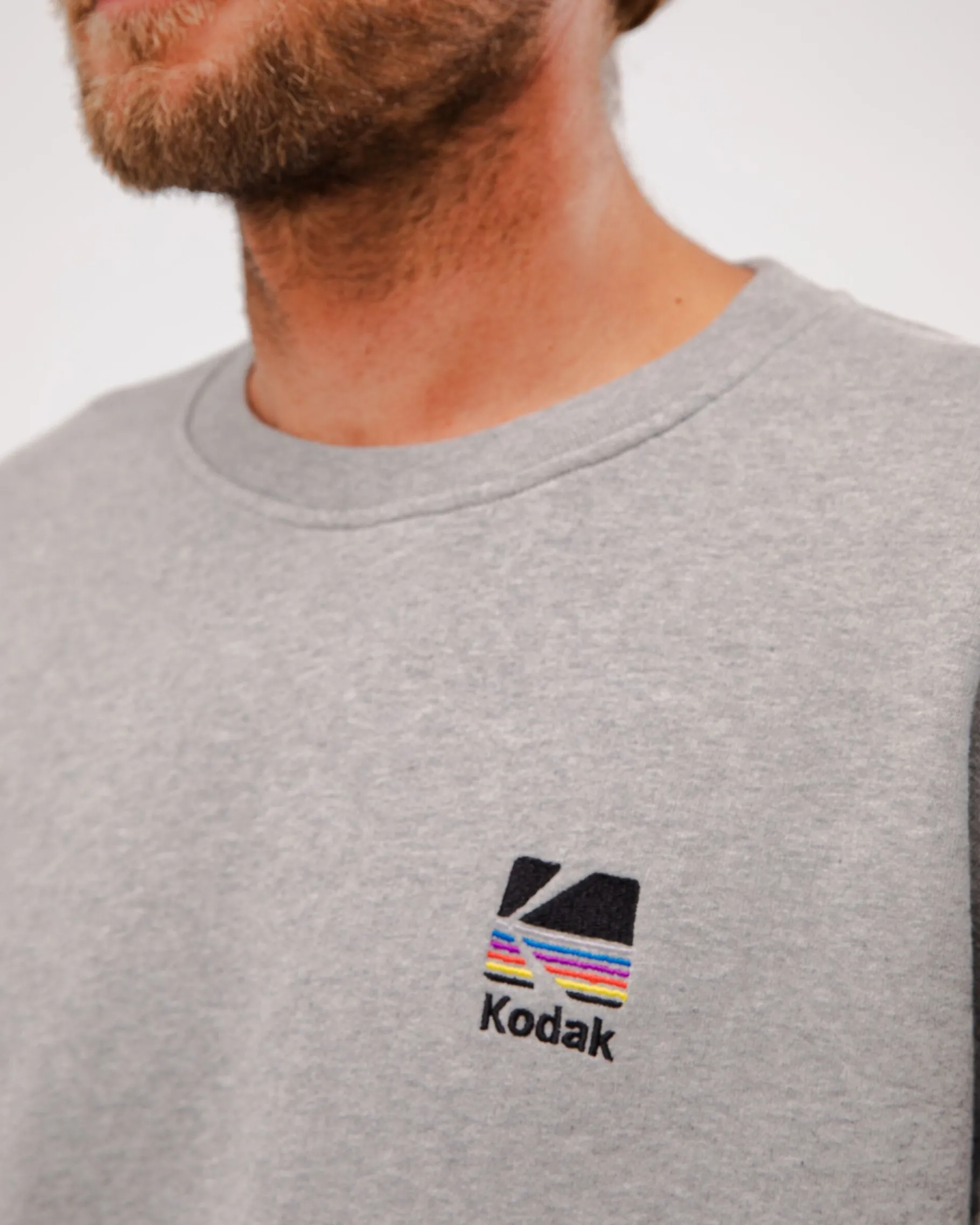 Kodak Color Sweatshirt in Oversize Grau Melange-Brava Fabrics Discount