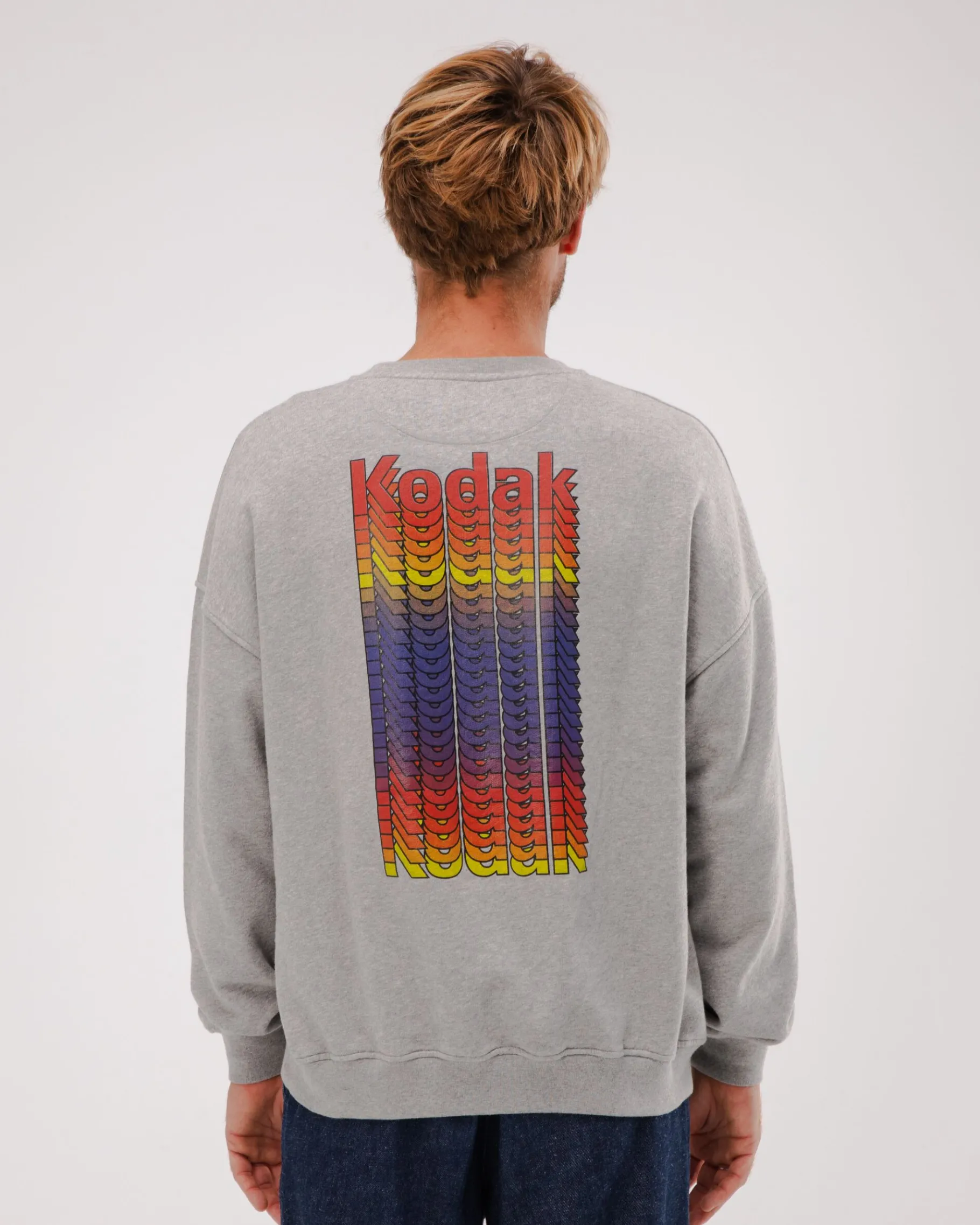 Kodak Color Sweatshirt in Oversize Grau Melange-Brava Fabrics Discount