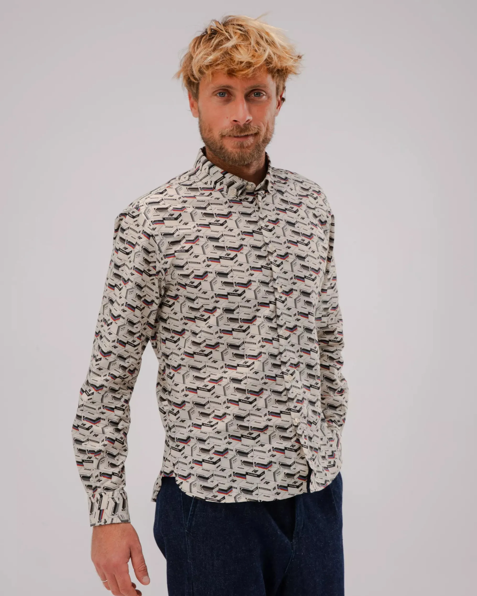 kodak_film_shirt_ecru_1.webp Kodak Film Shirt Ecru-Brava Fabrics Clearance