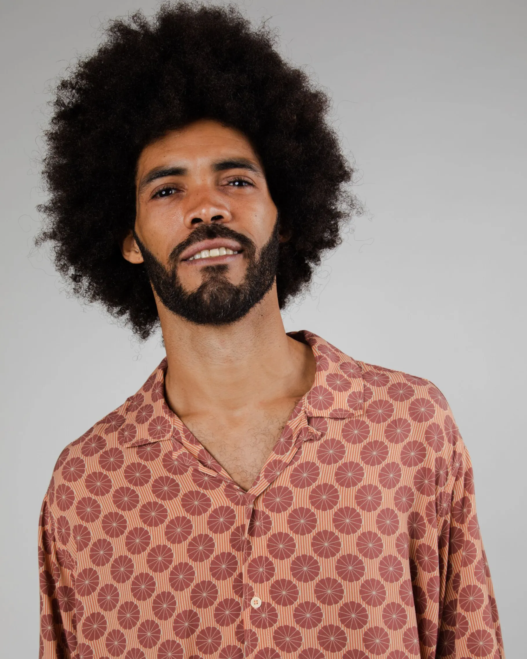 Parasol Aloha Shirt Dunkelorange-Brava Fabrics Store