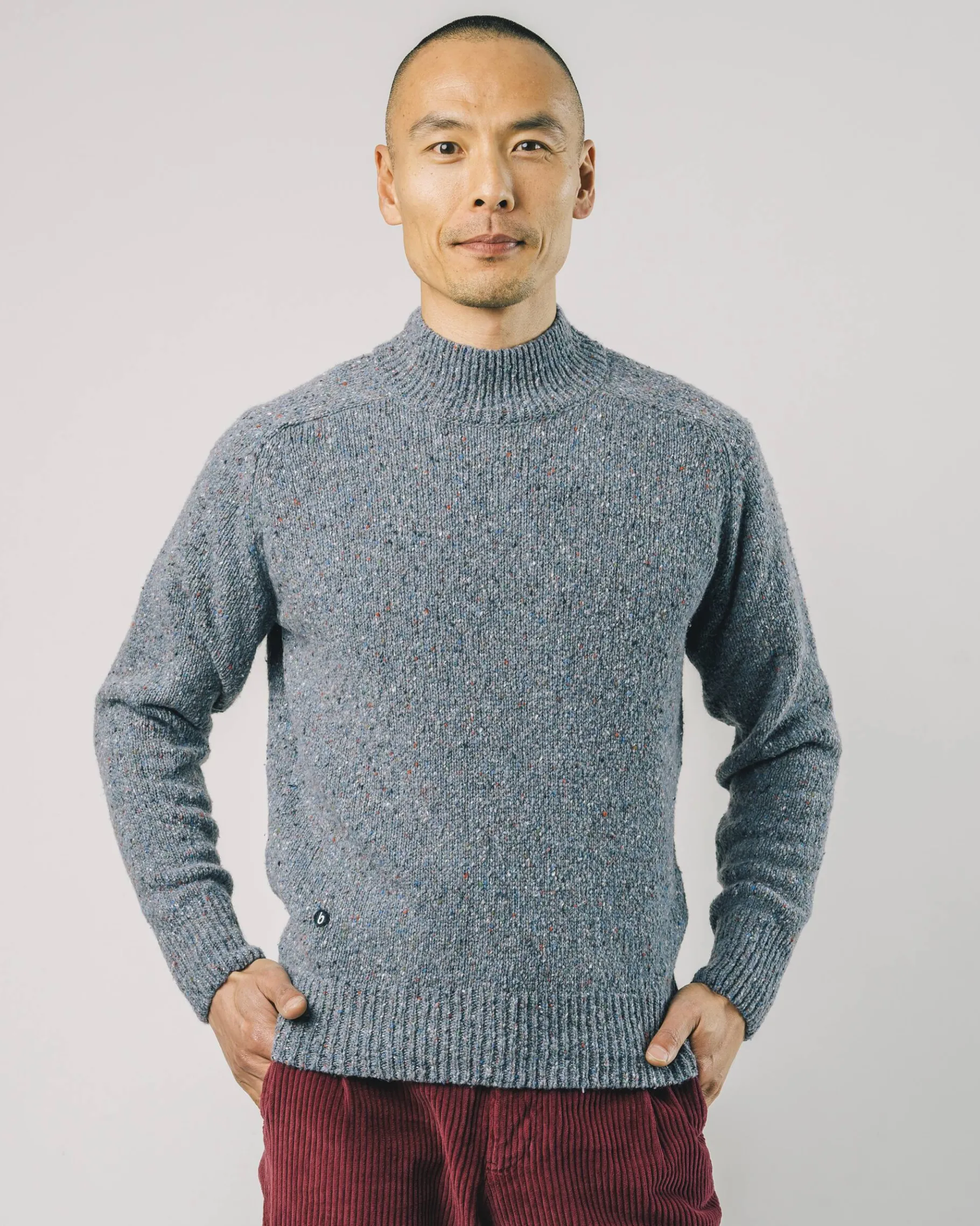 Pullover Perkins Neck Stone Blue-Brava Fabrics Best