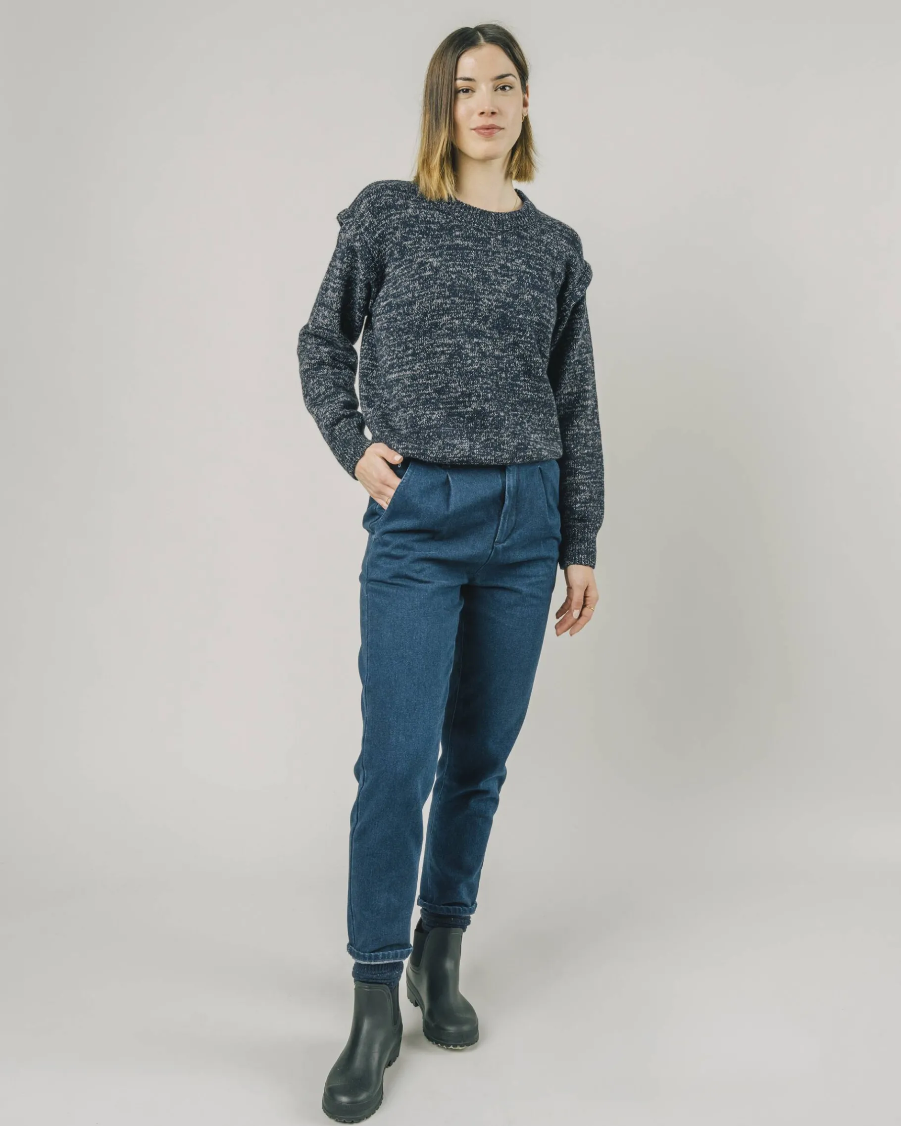 Retro Sweater Navy-Brava Fabrics Best Sale