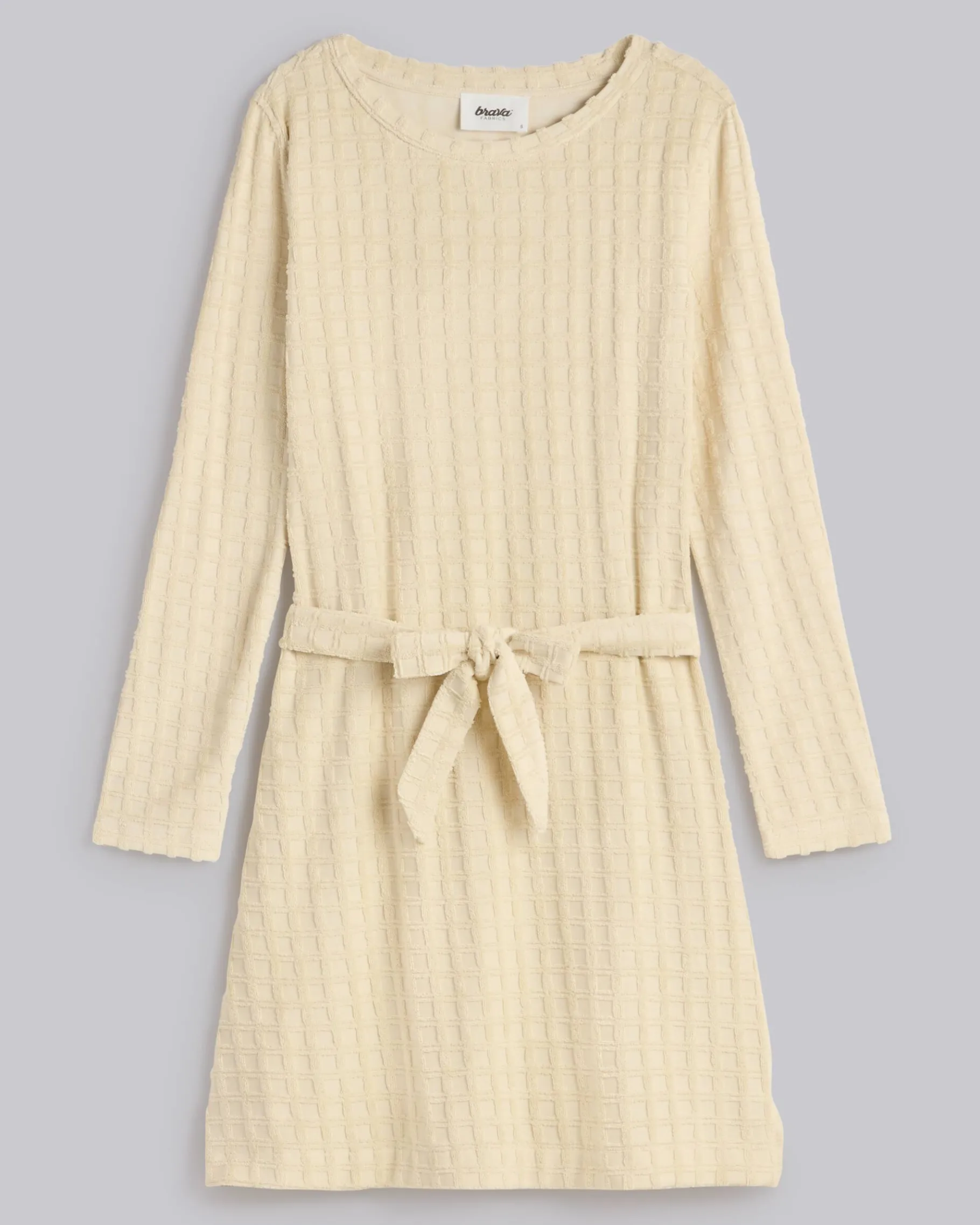 Terry Kleid mit GÃ¼rtel Beige-Brava Fabrics Cheap