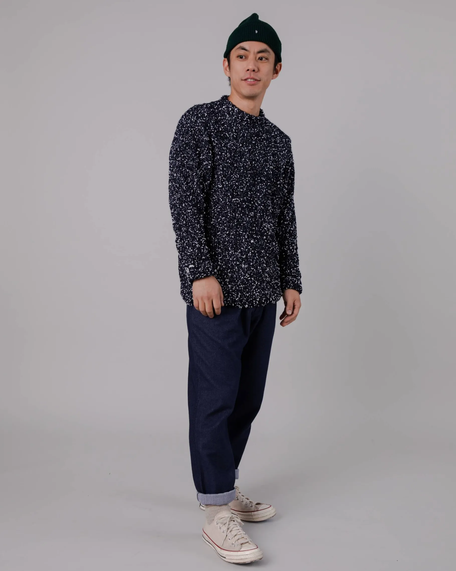 Two Tones Pullover aus Wolle Navy-Brava Fabrics Discount