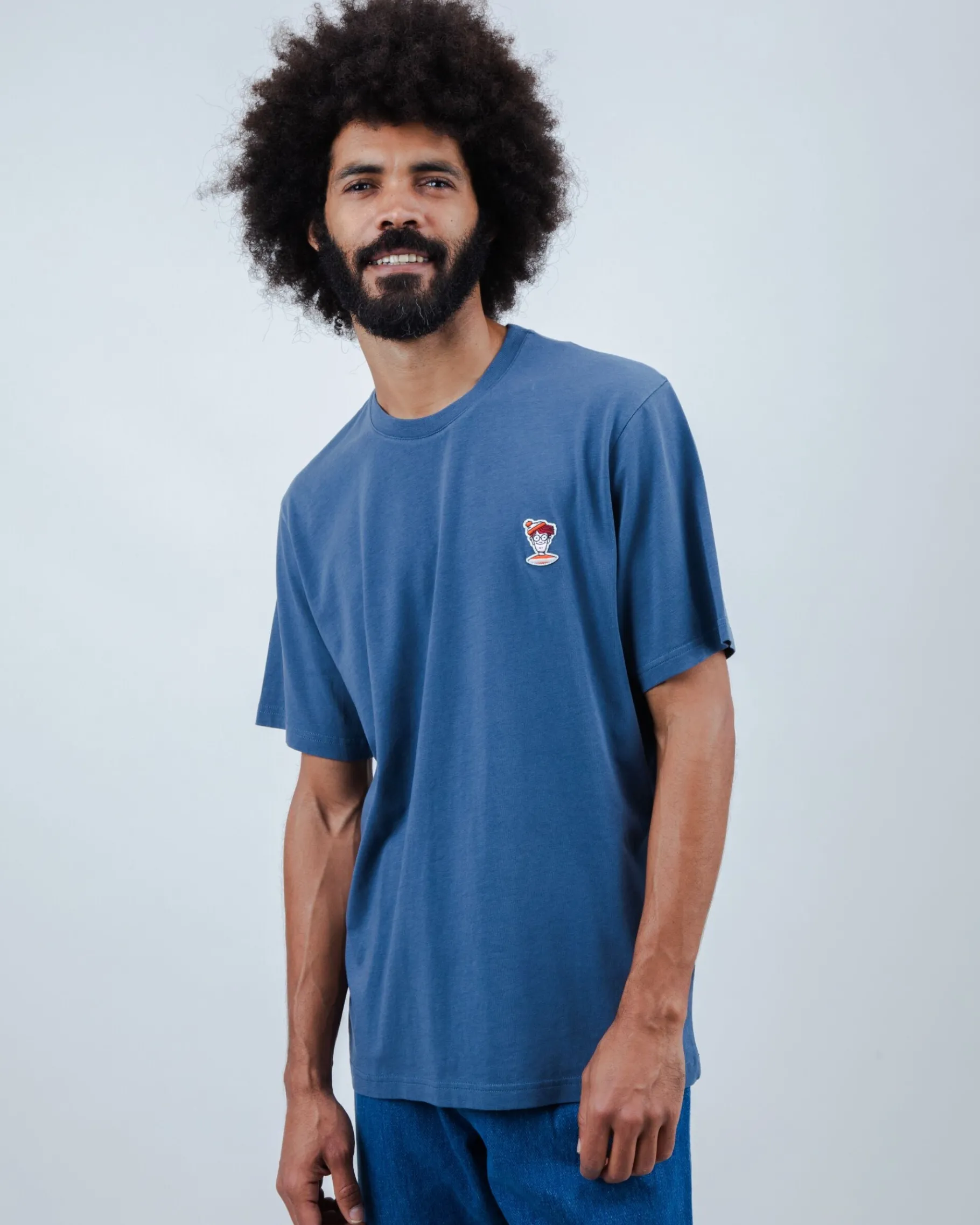 Where is Wally Patch T-shirt Blau-Brava Fabrics Fashion